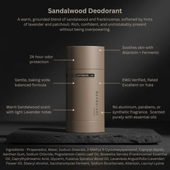 HygieneLab aluminum-free deodorant packaging highlights gentle protection.