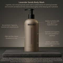 Sodium Hyaluronate visual cue emphasizes lasting hydration after showering.