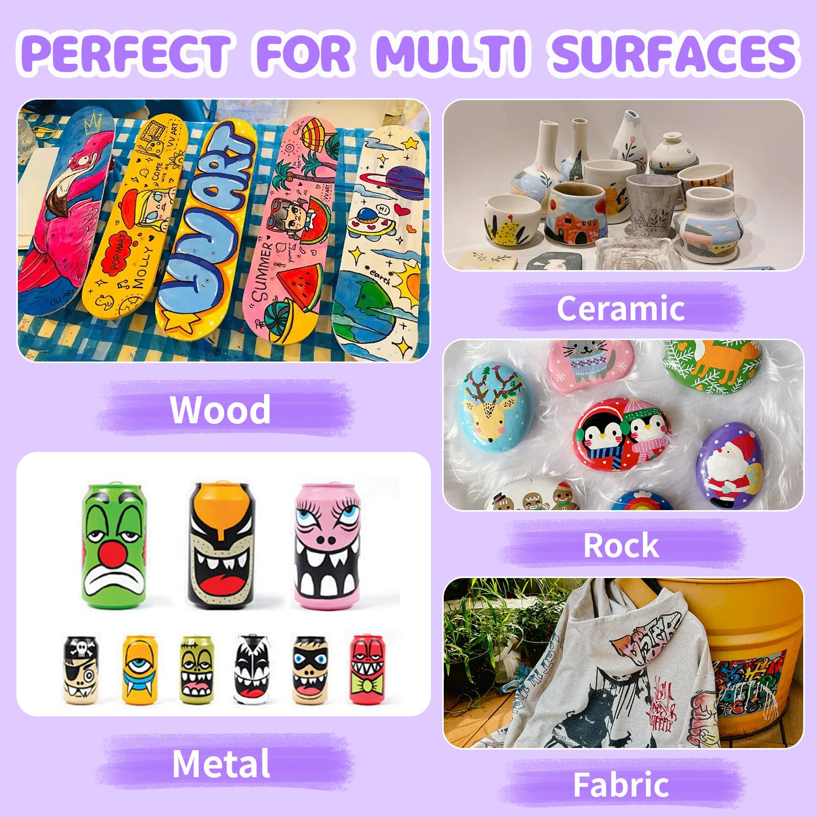 HYHJMISTY rock painting marker provides durable color on outdoor surfaces.