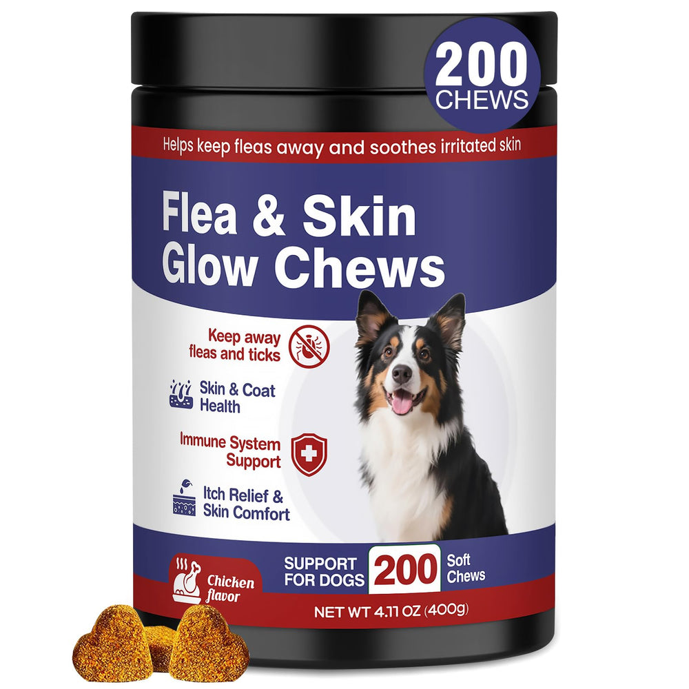Hyjykd flea-tick prevention chews for dogs in a jar promote seasonal defenses