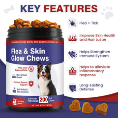 Hyjykd omega-3 skin and coat nutrition chews for dogs support healthy fur