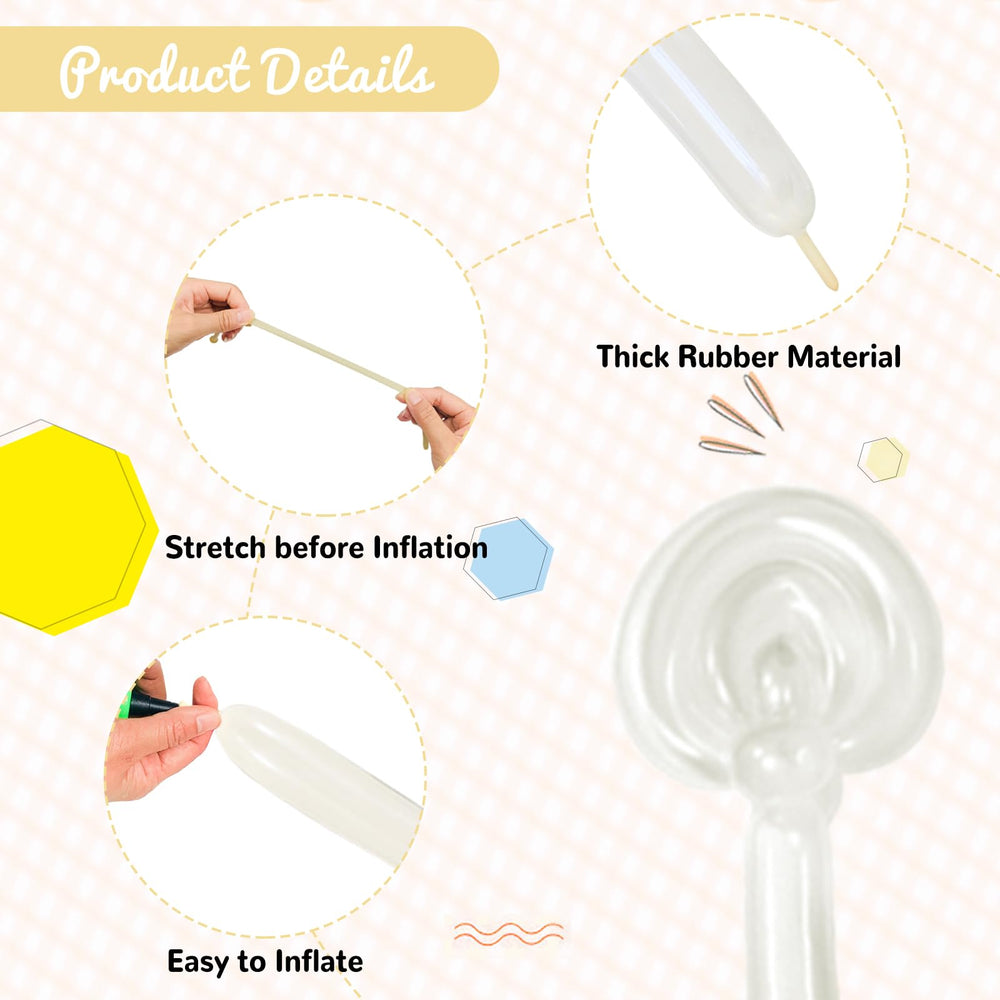 HYKJNBW clear 260 balloons durability for long-lasting party decor