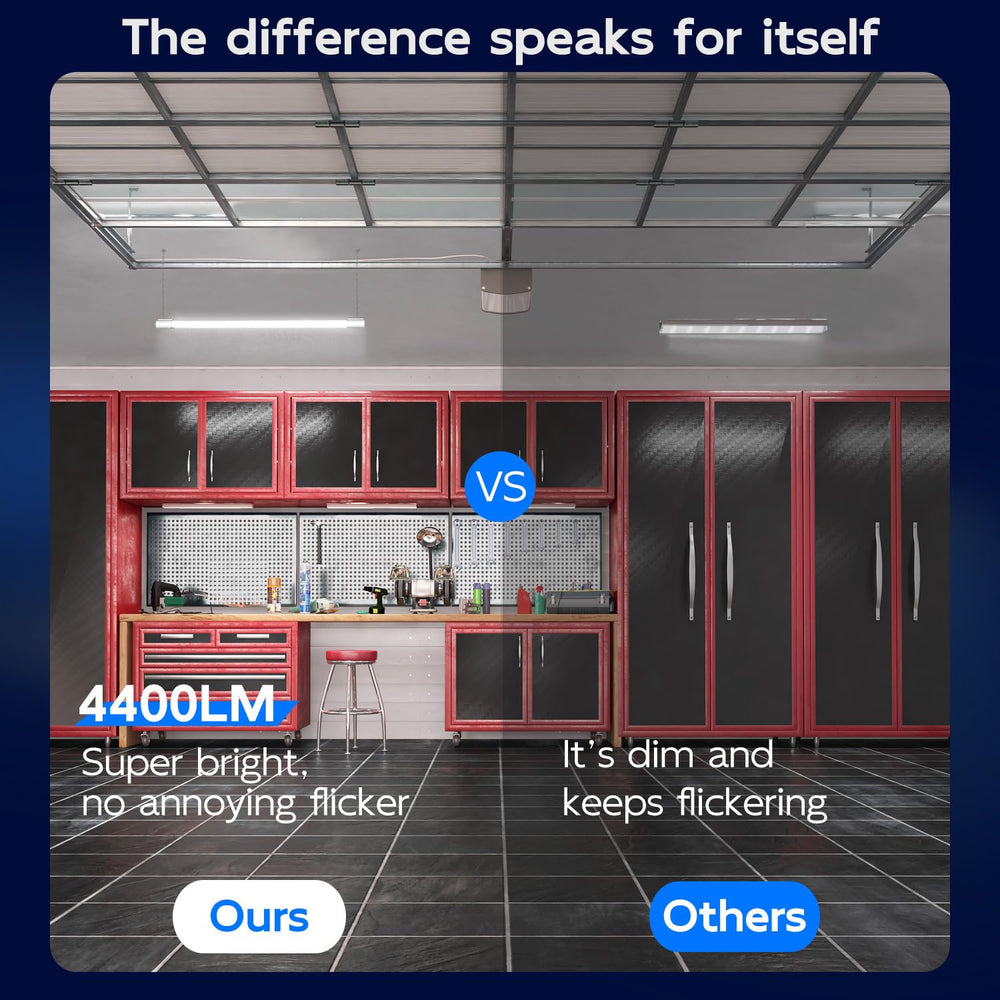 Hykolity mounting options include hanging chains or surface installation.