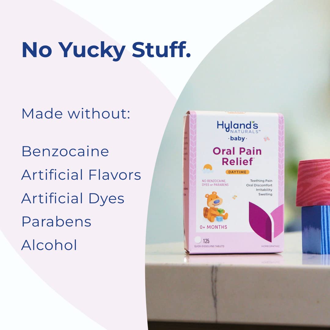Hyland's Baby Daytime ingredients label highlights natural actives