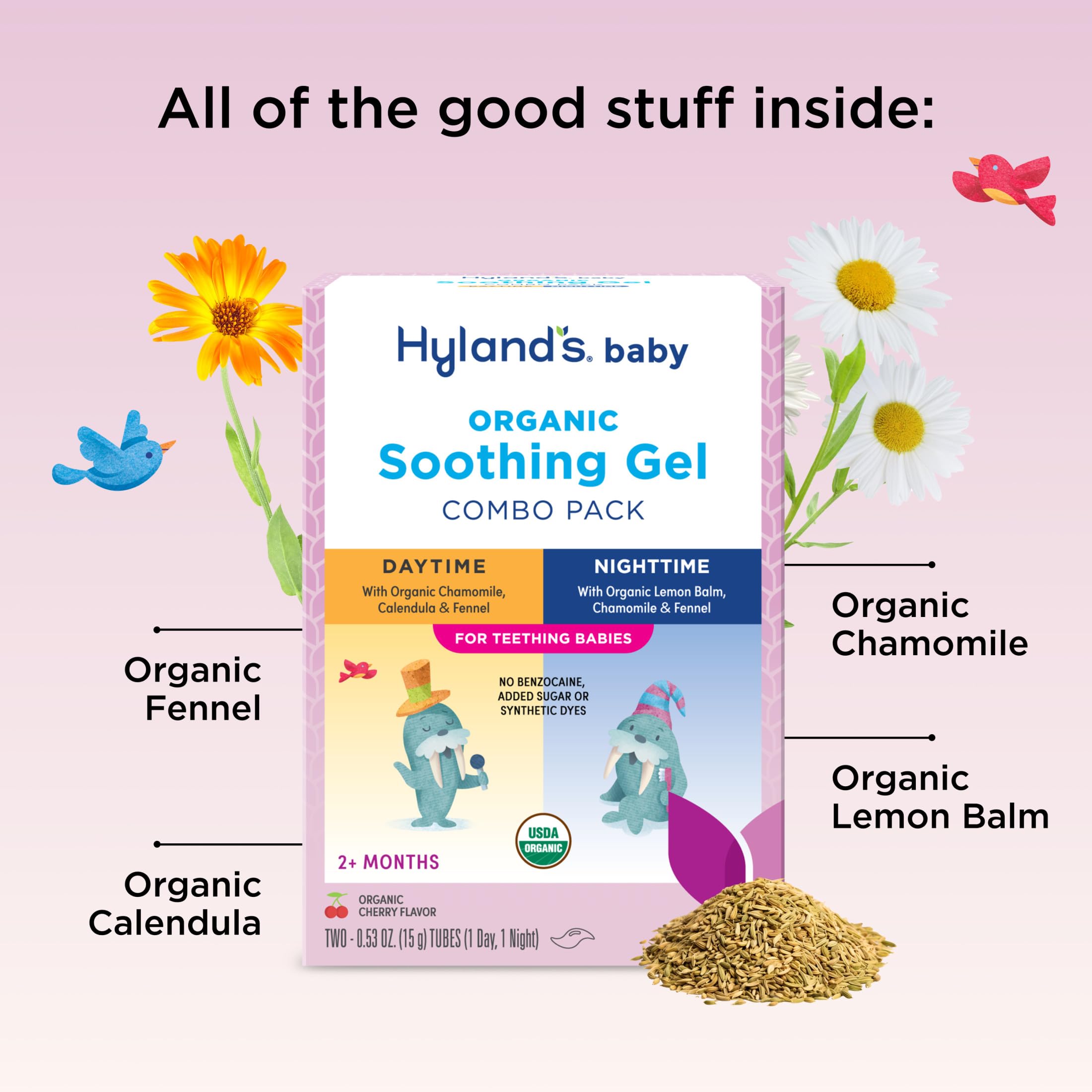 Chilled Hyland's gel in refrigerator for extra cooling sensation during use