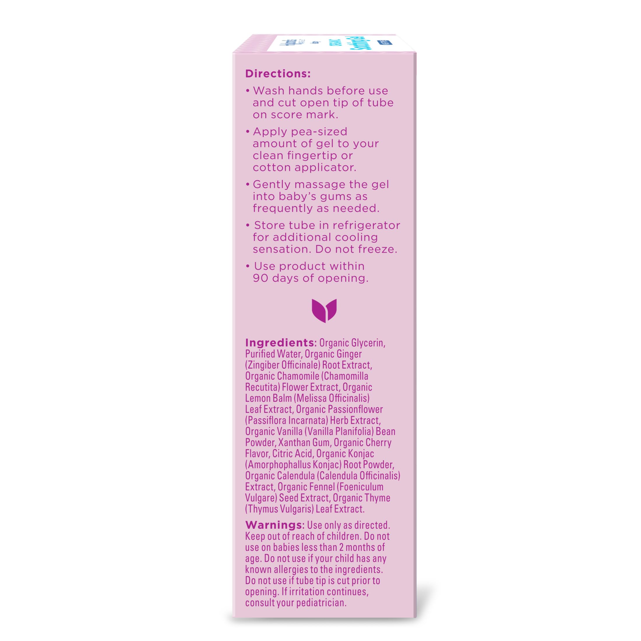 Hyland's Baby Organic Nighttime Gel features organic cherry flavor.