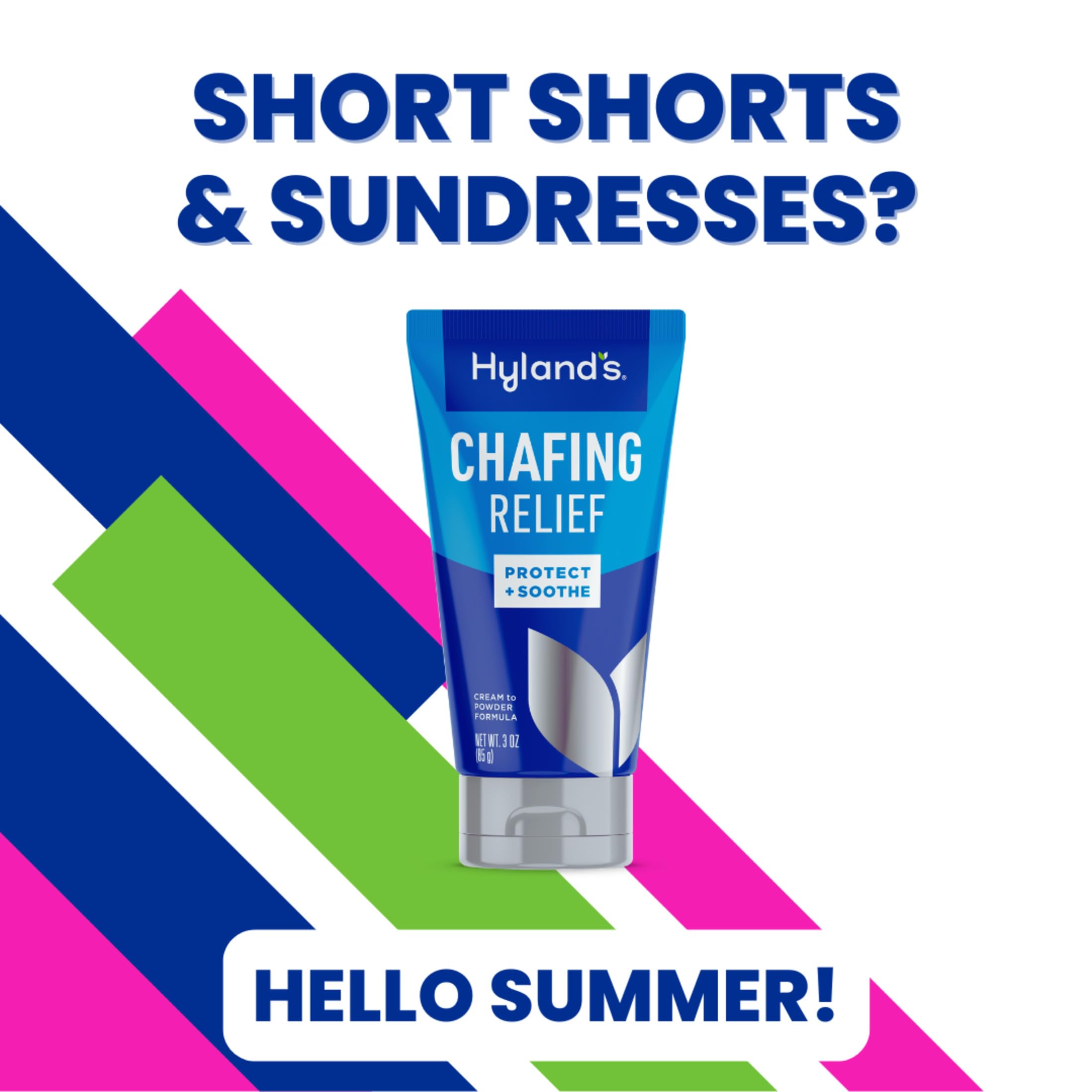 Hyland's Chafing Relief Cream hypoallergenic formula label