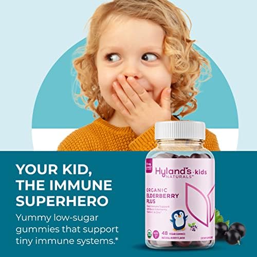 Hyland's Kids Organic Elderberry Plus gummies daily dosing guidance for families