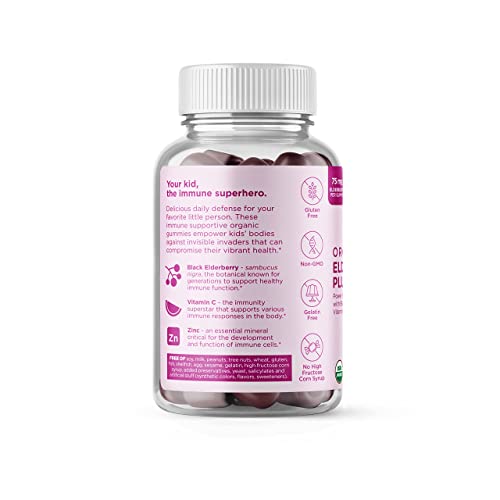 Hyland's Kids Organic Elderberry Plus gummies US manufacturing facility seal and safety