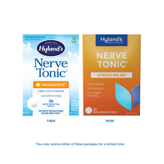 Hyland's Nerve Tonic tablets quickly dissolve for on-the-go calm.