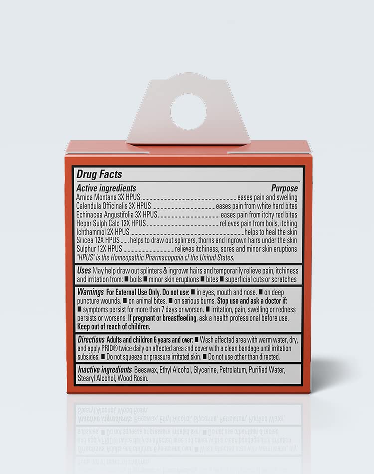PRID drawing salve for ingrown hairs and irritation.
