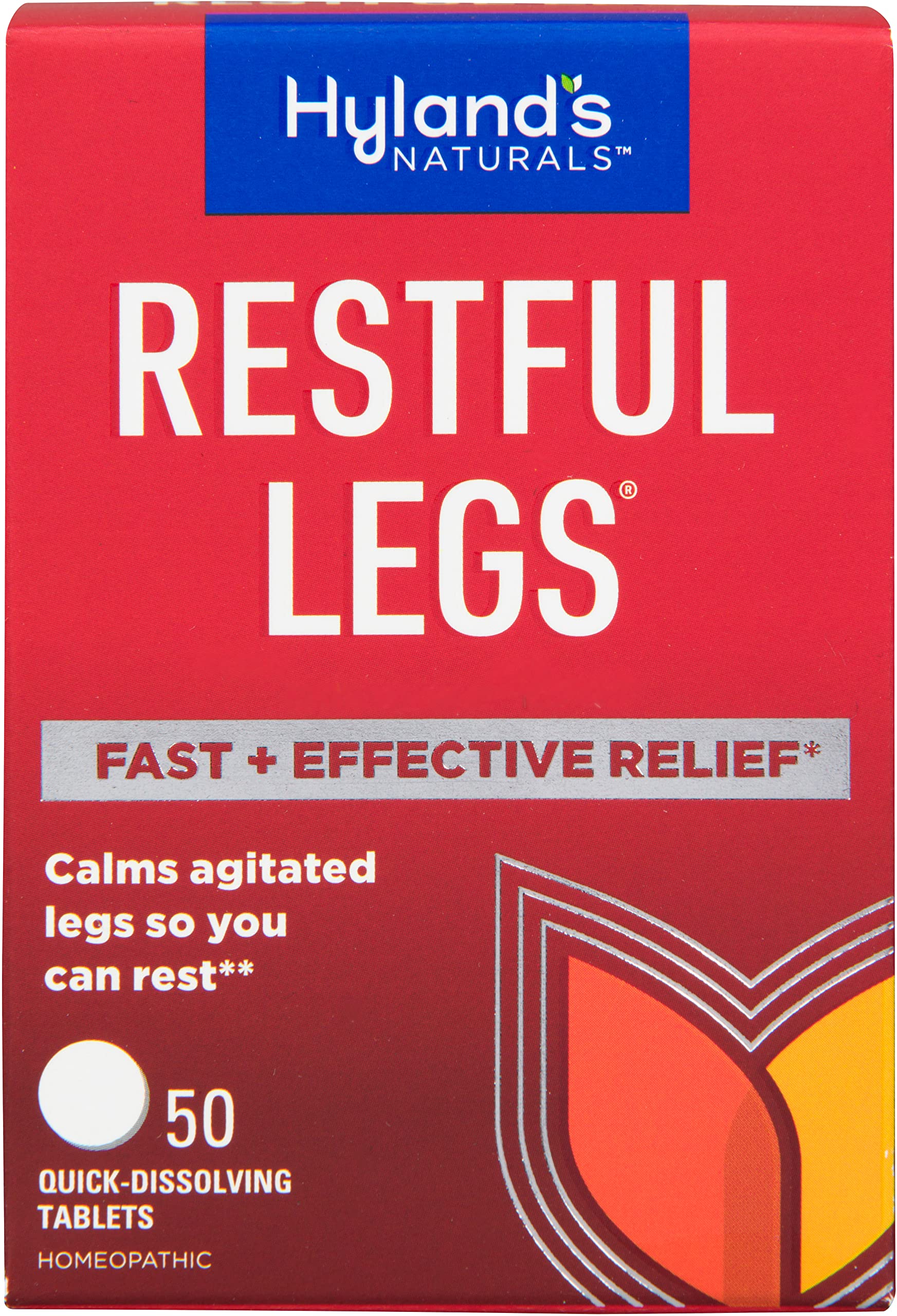 Hyland's Restful Legs tablets in bottle for at-home leg relief