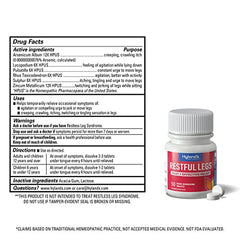 Hyland's Restful Legs quick-dissolve tablets on tongue for fast comfort