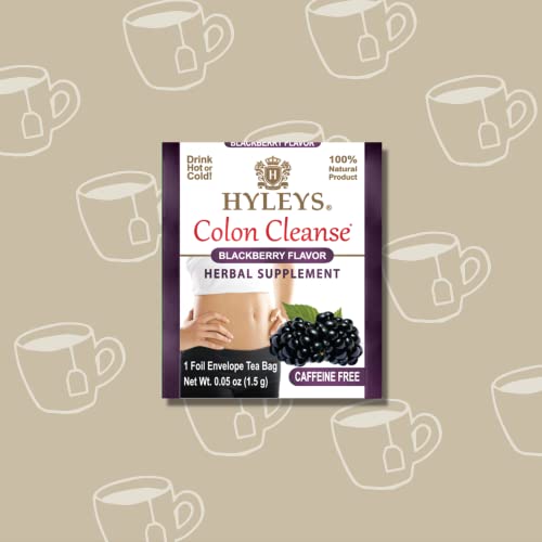 Brewing a cup of Hyleys blackberry tea, a soothing ritual for gut balance.