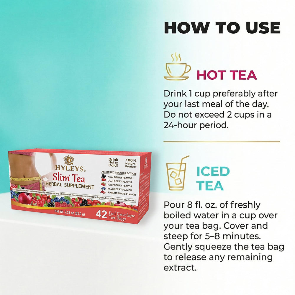 Hyleys Slim Tea box interior view shows packaging integrity.