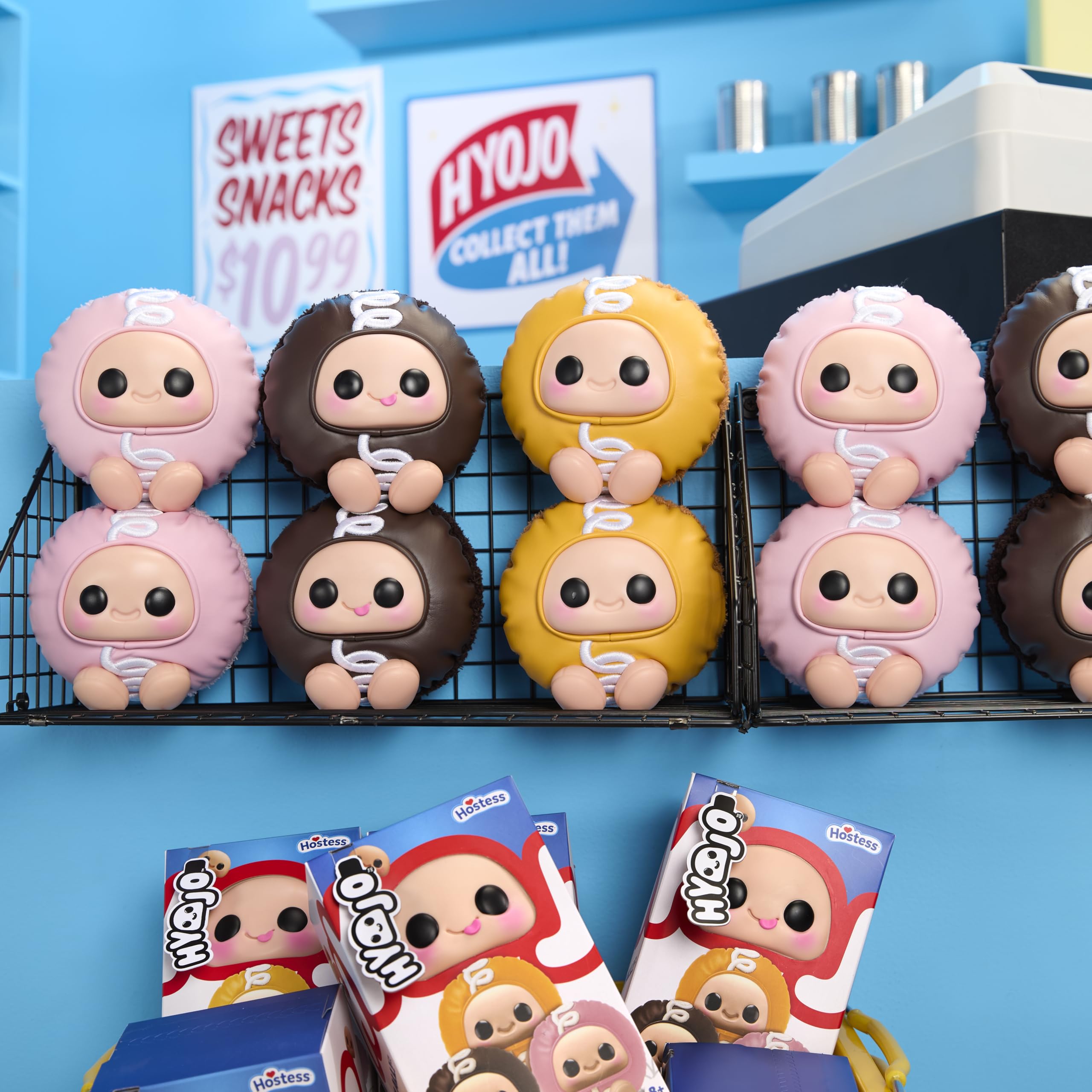 Hyojo soft plush-textured body and stylized doll feet for tactile charm.