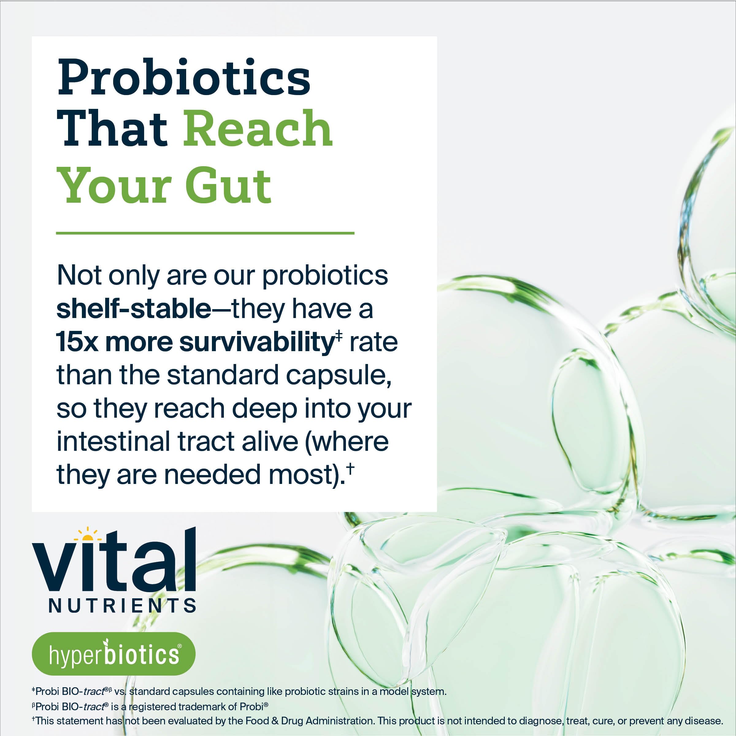 Hyperbiotics prebiotic FOS focus image underscoring support for probiotic activity
