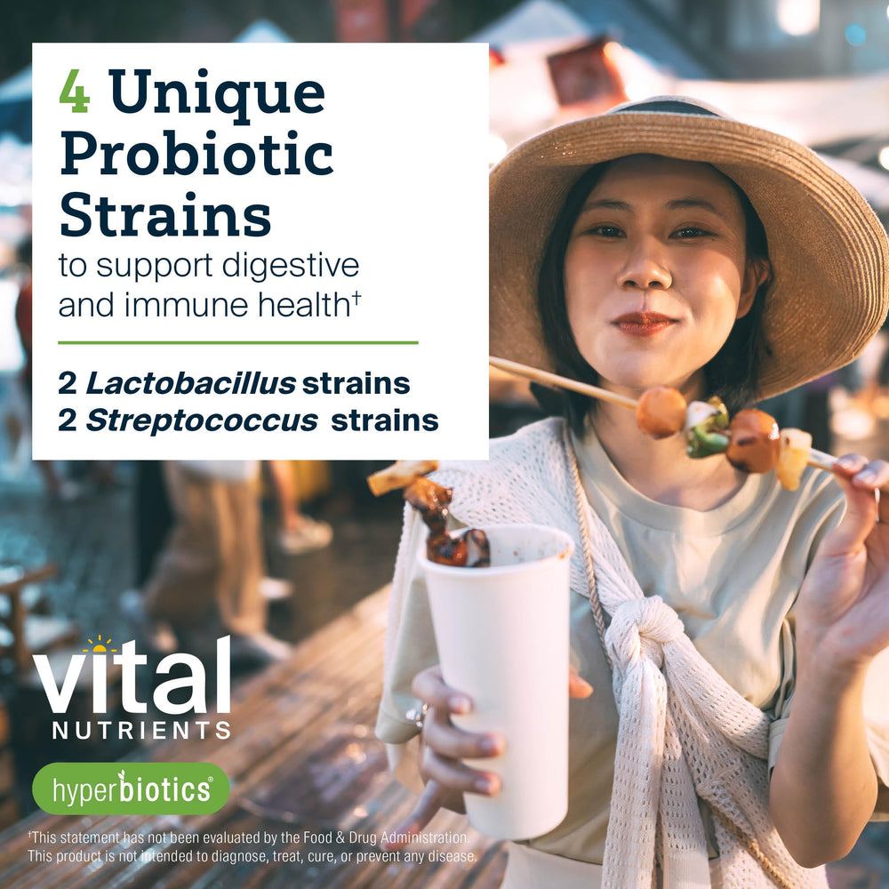 Shelf-stable Hyperbiotics Pro Dental packaging for travel use