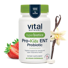 Hyperbiotics Vital Nutrients Pro Kids ENT bottle front for easy daily use