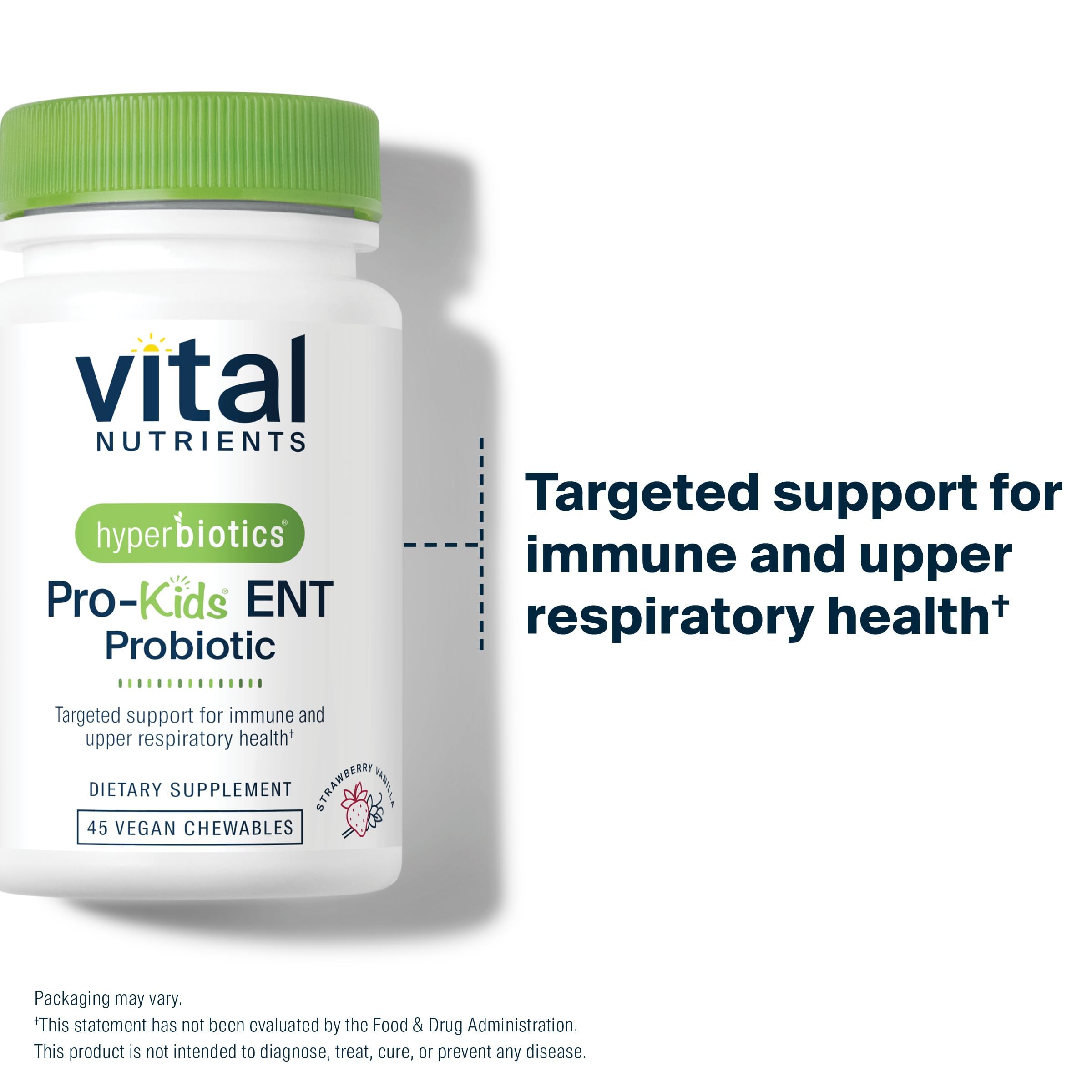 Hyperbiotics Vital Nutrients Pro Kids ENT chewables illustrating a simple daily routine for kids