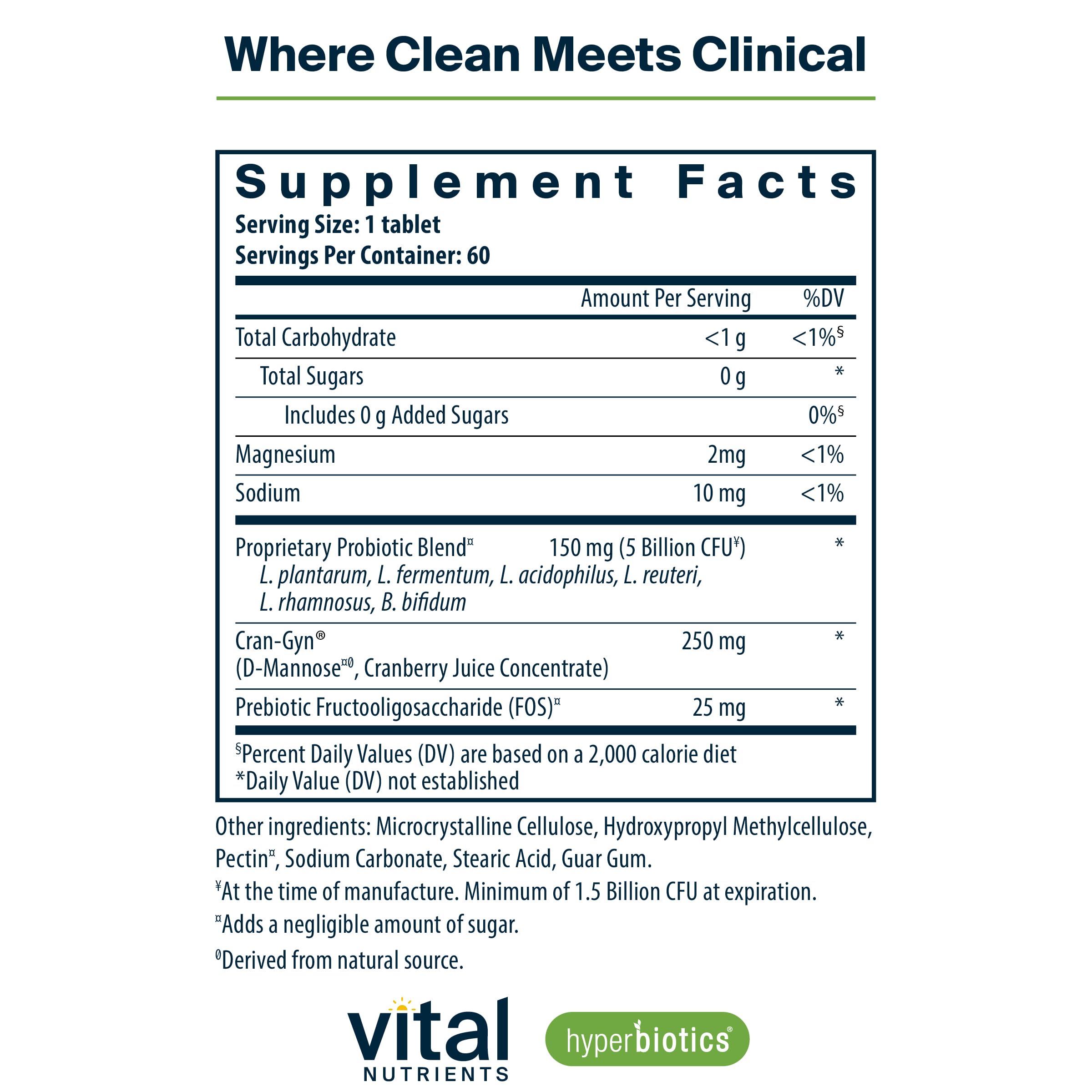 Hyperbiotics Vital Nutrients Pro Women capsules highlight six targeted strains for gut balance