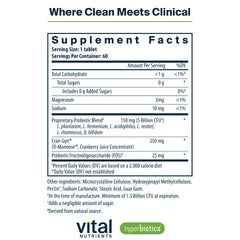 Hyperbiotics Vital Nutrients Pro Women capsules highlight six targeted strains for gut balance