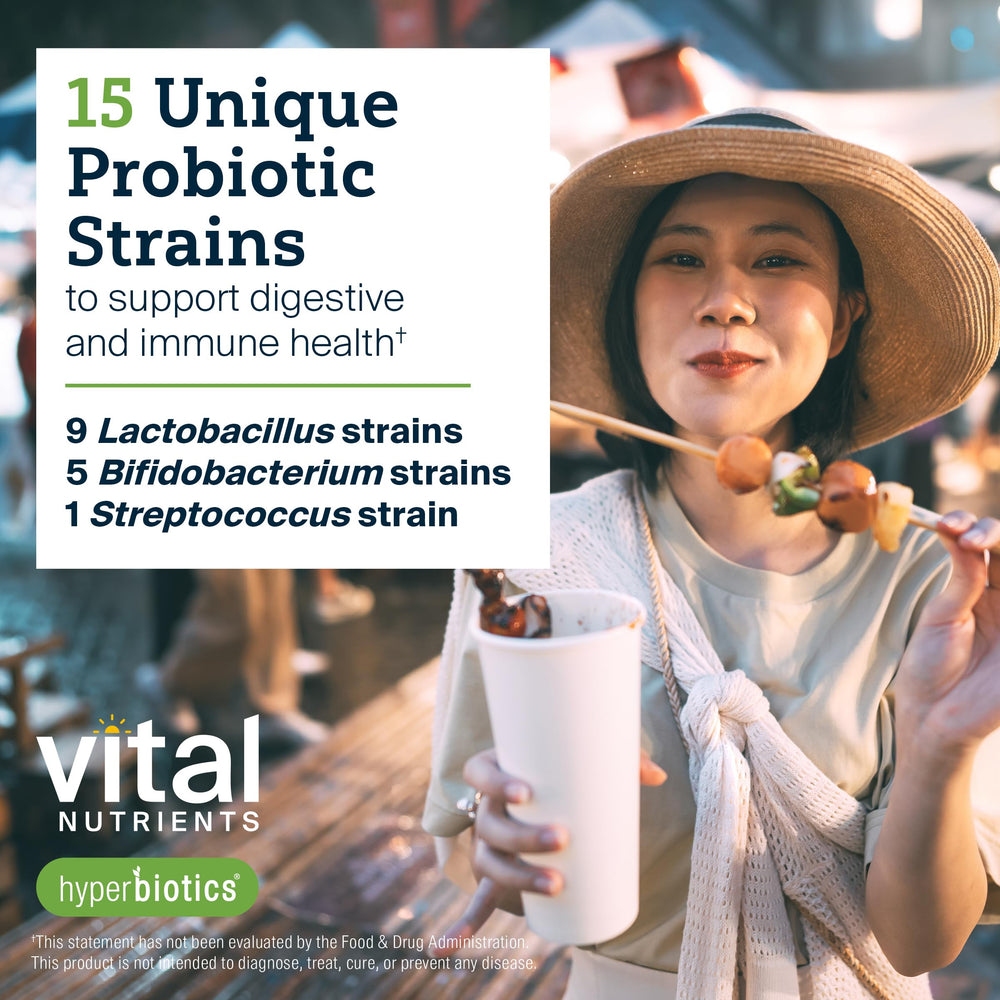 Hyperbiotics women and men lifestyle shot aligns with daily gut health routine.