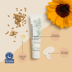 Hypoallergenic diaper ointment application enables even coverage and barrier formation.