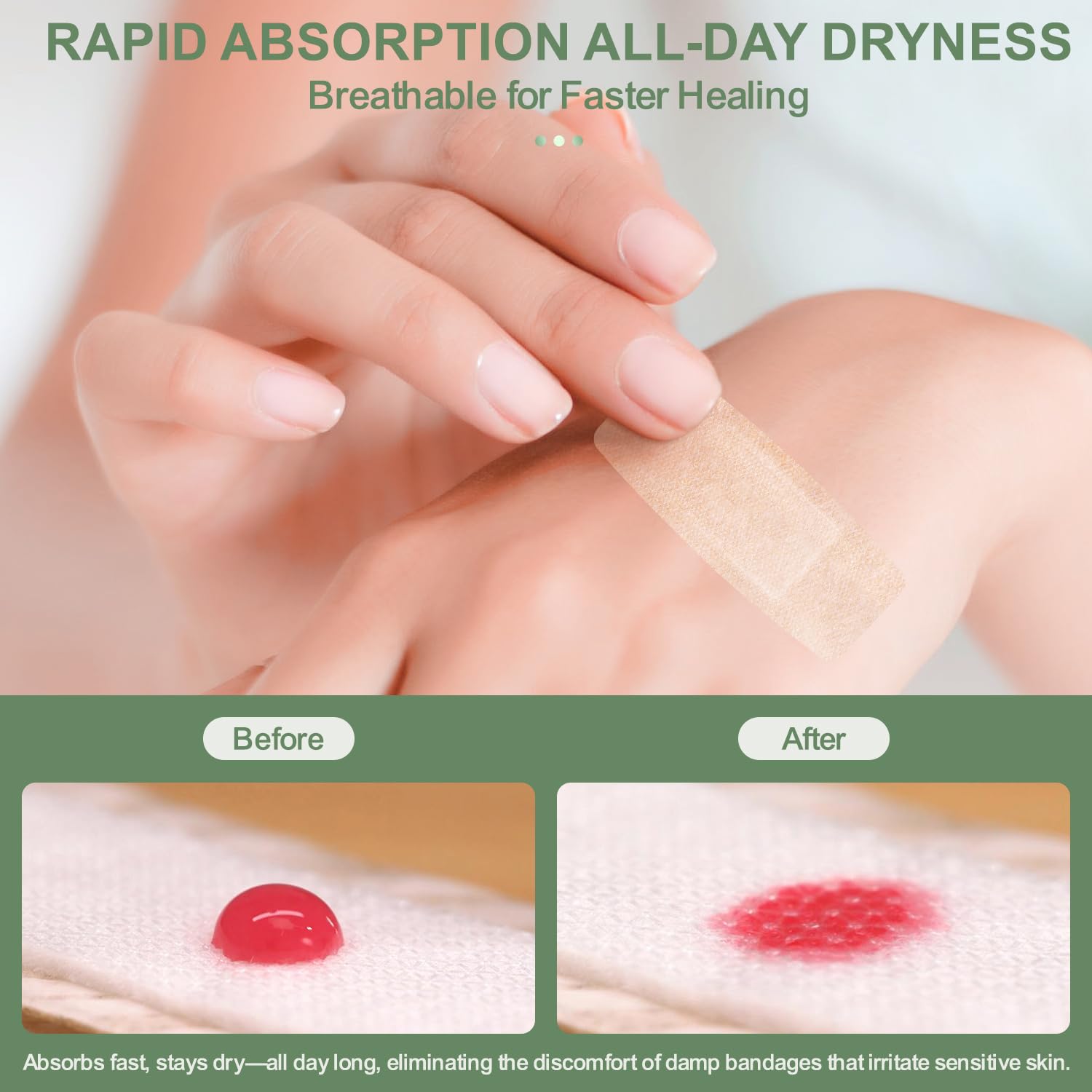 Hysimedy bandage showing easy inspection and reapplication
