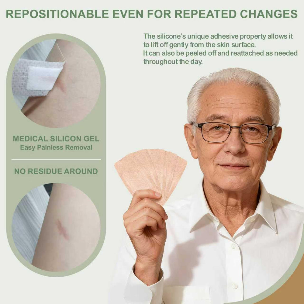 Elderly-skin friendly bandage protects sensitive skin.