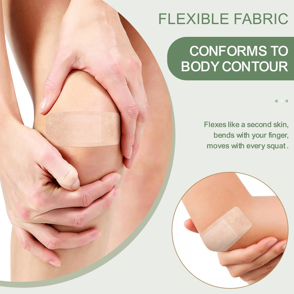 Kids-friendly bandage conforms to joints with easy removal.