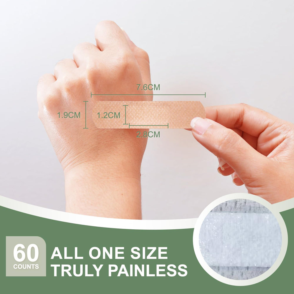 Hysimedy latex-free bandages shown in packaging for adhesive-sensitive users.