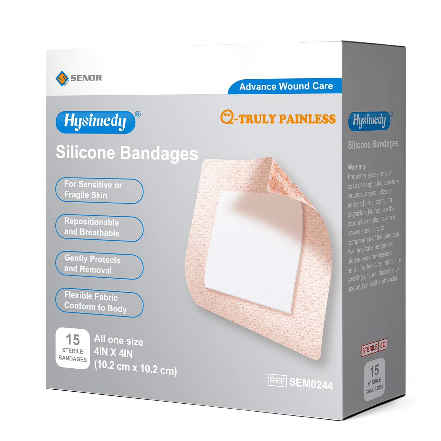 Hysimedy box of silicone adhesive bandages for quick first-aid readiness.