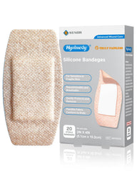 Hysimedy silicone bandages 2x4 inch with gentle adhesion for fragile skin.