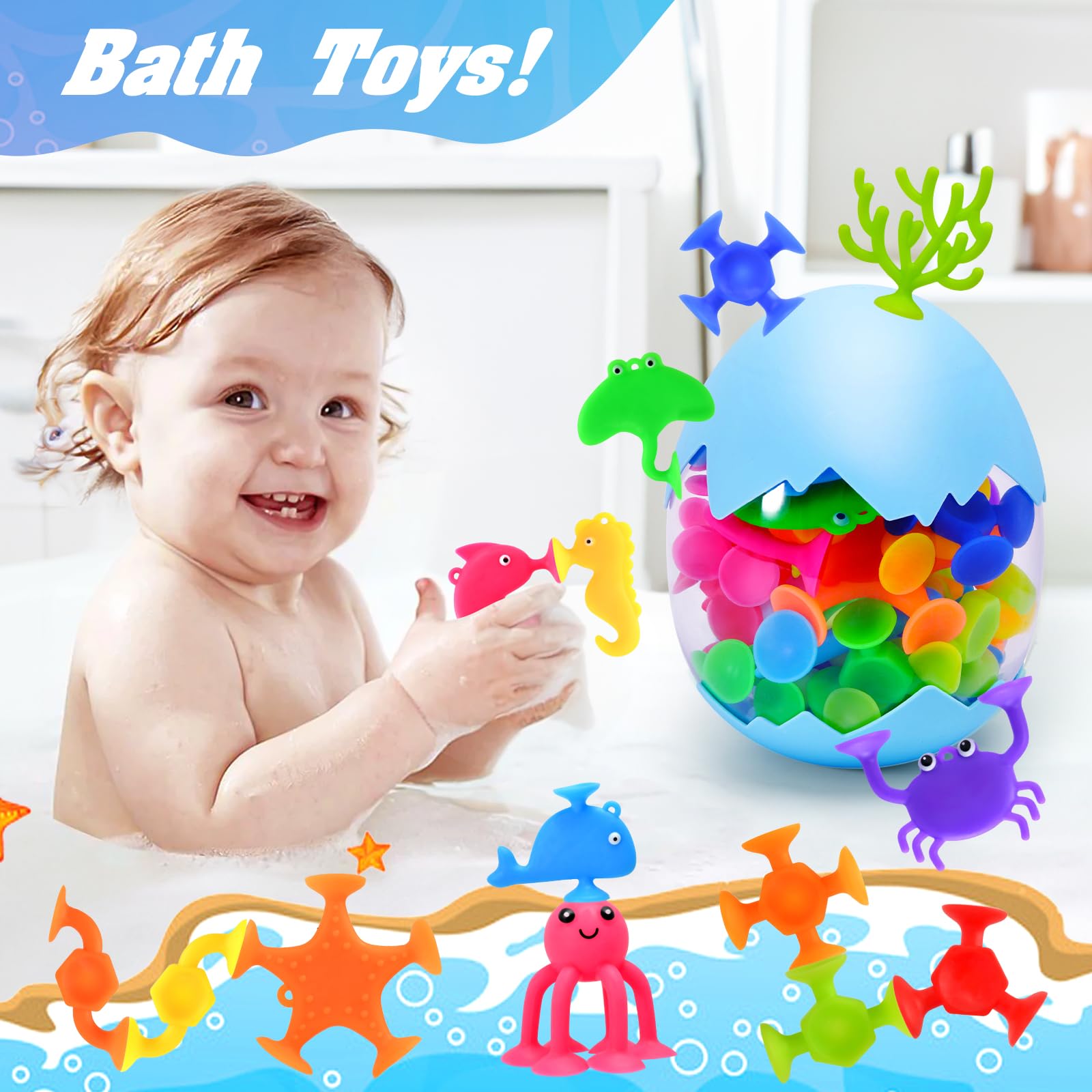 HYSZXUS bath toys sea animals collection fosters imaginative water exploration