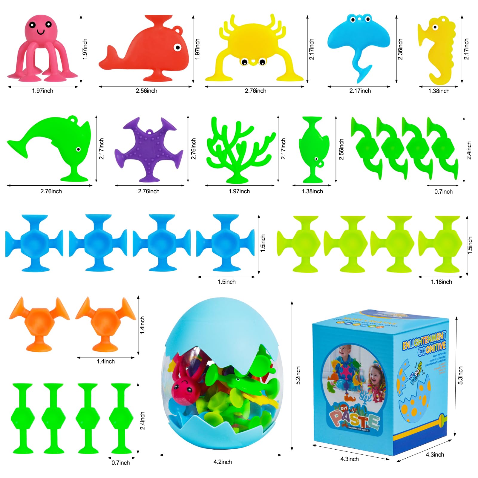 HYSZXUS travel-ready bath toy set makes a thoughtful gift