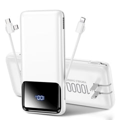 HYUCKOT portable charger with built-in cables for convenient on-the-go charging.