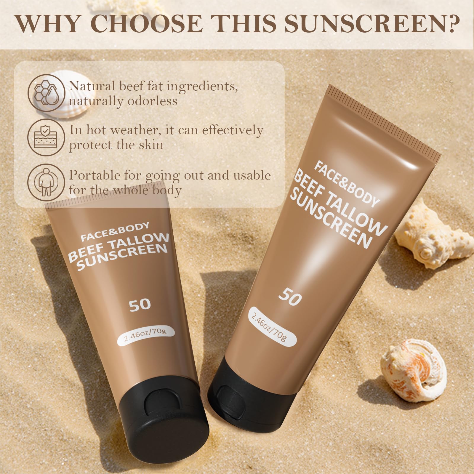 HZENPPOR sunscreen applied to legs for beach or hiking days.
