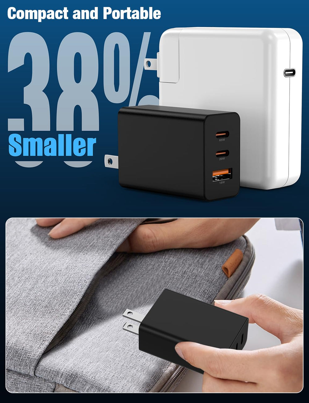 Hzevn compact cube design fits on a desk or nightstand