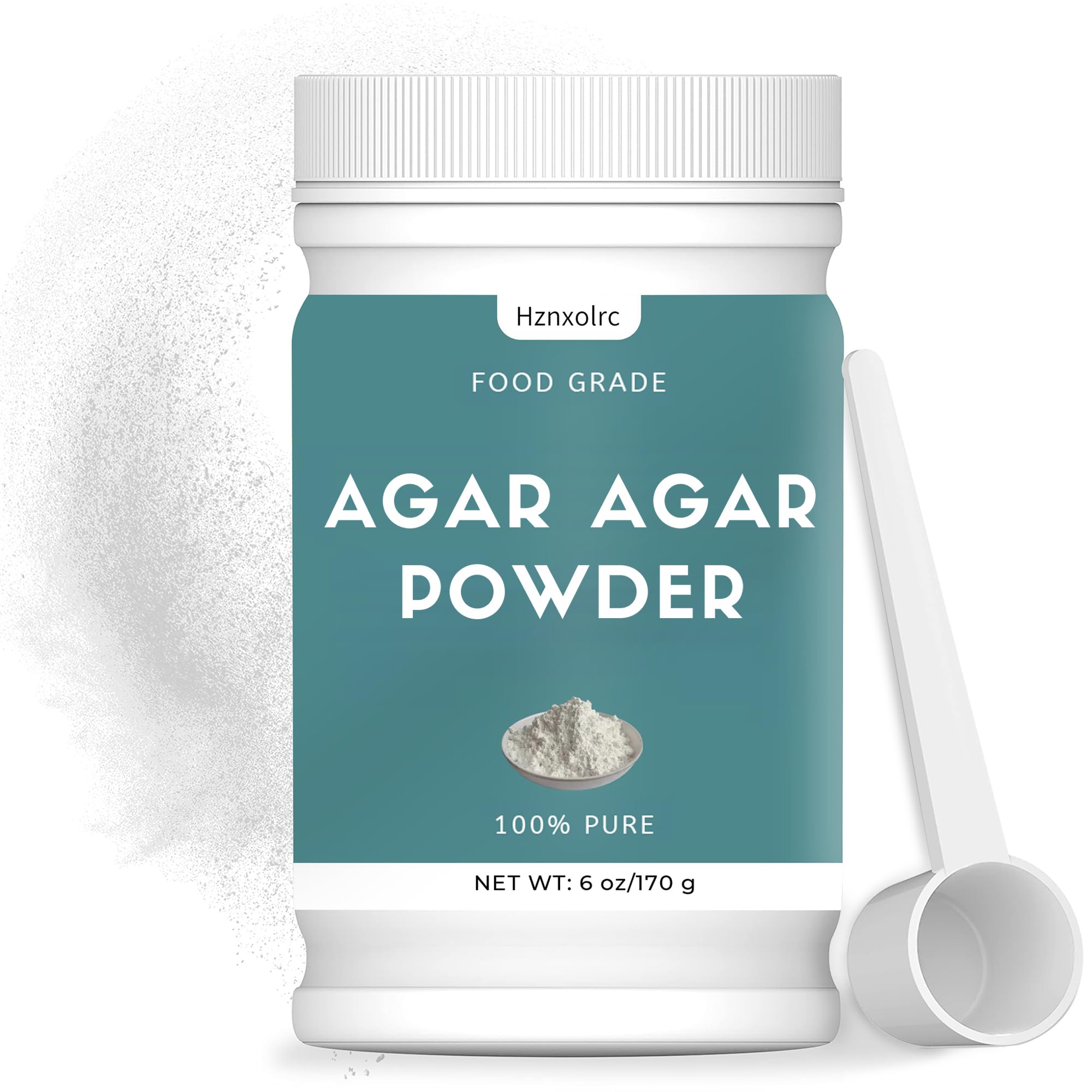 Hznxolrc agar-agar powder packaging showcases pure thickening for versatile recipes.