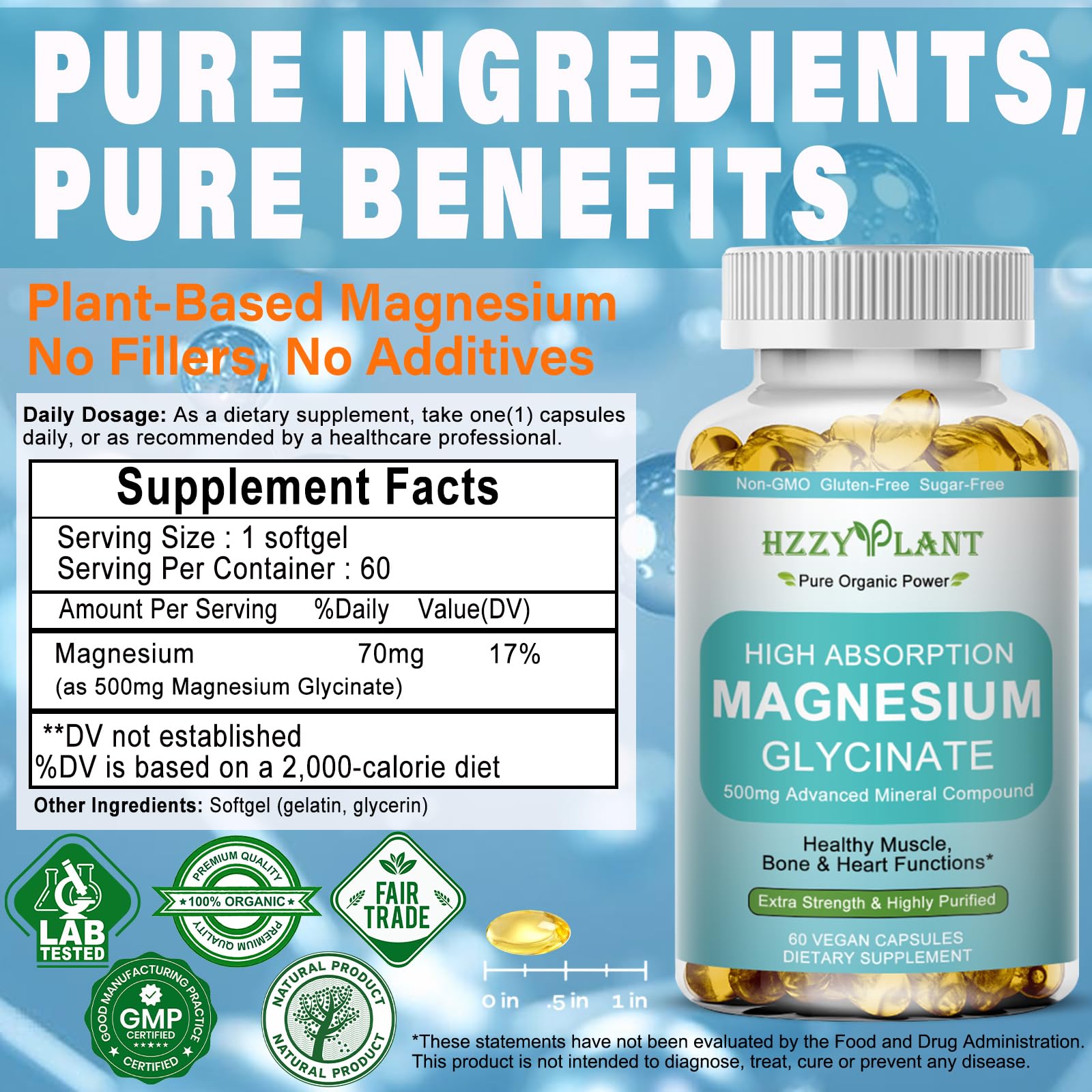 HZZYPLANT softgels emphasize bone and muscle health benefits.