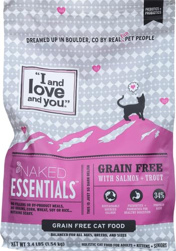 I and Love and You Naked Essentials grain-free formula highlighted for digestion-friendly nutrition.