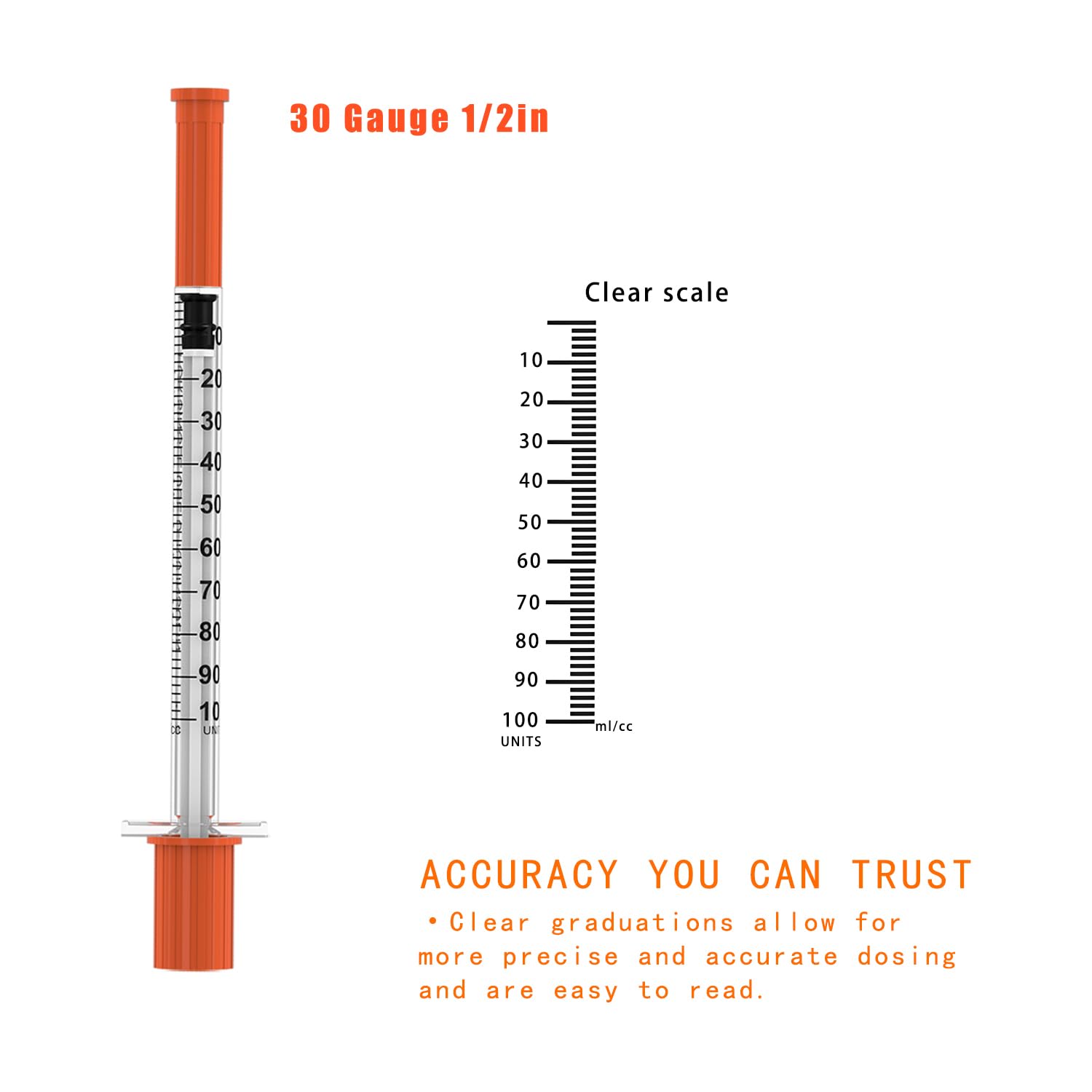 IABDASYET U-100 syringes are individually wrapped for hygiene.