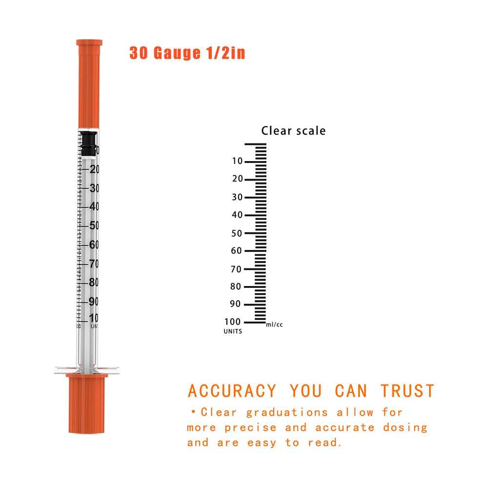 IABDASYET U-100 syringes are individually wrapped for hygiene.