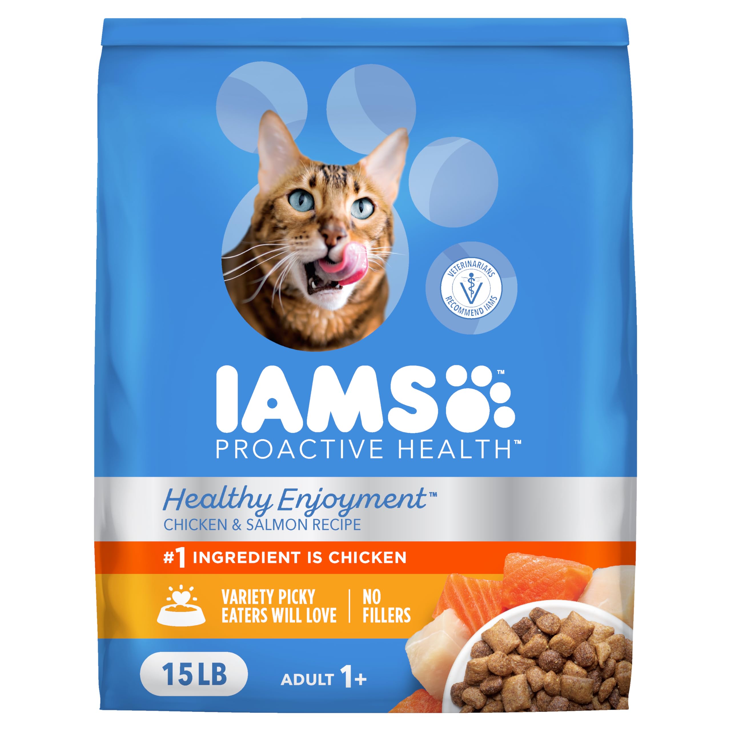 IAMS Healthy Enjoyment bag front, convenient packaging for everyday feeding