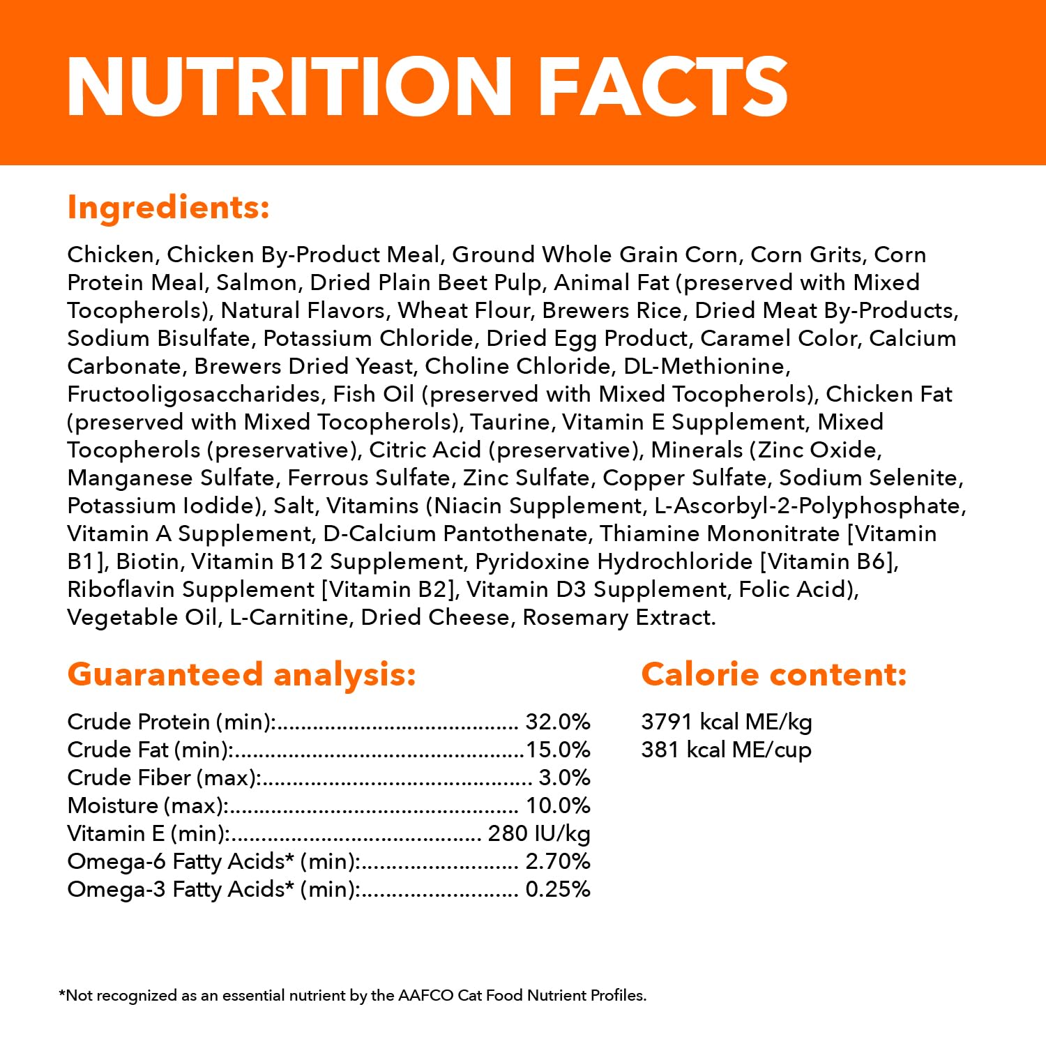 IAMS Healthy Enjoyment real chicken first ingredient label close-up