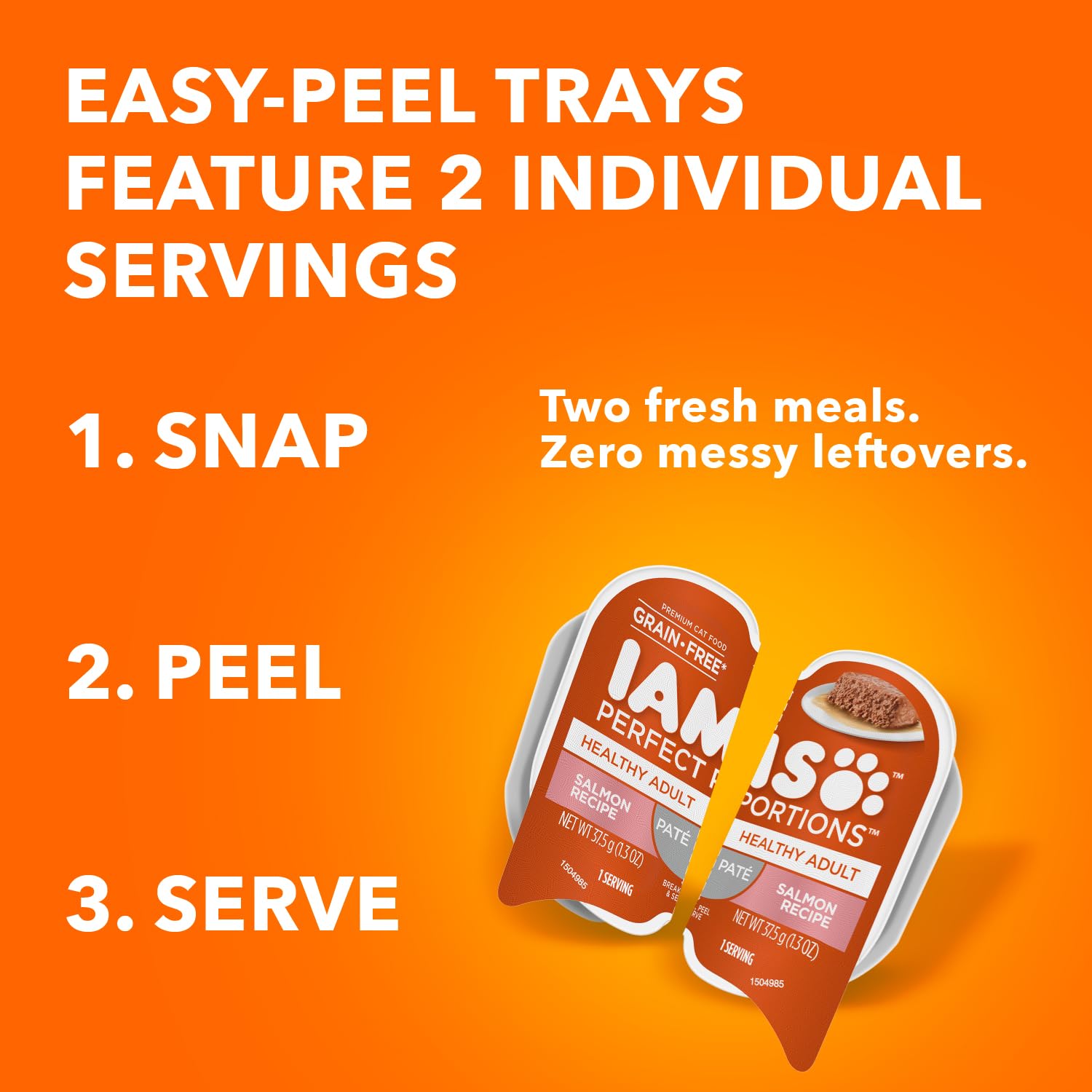 IAMS Perfect Portions grain-free recipe provides a grain-free option for cats.