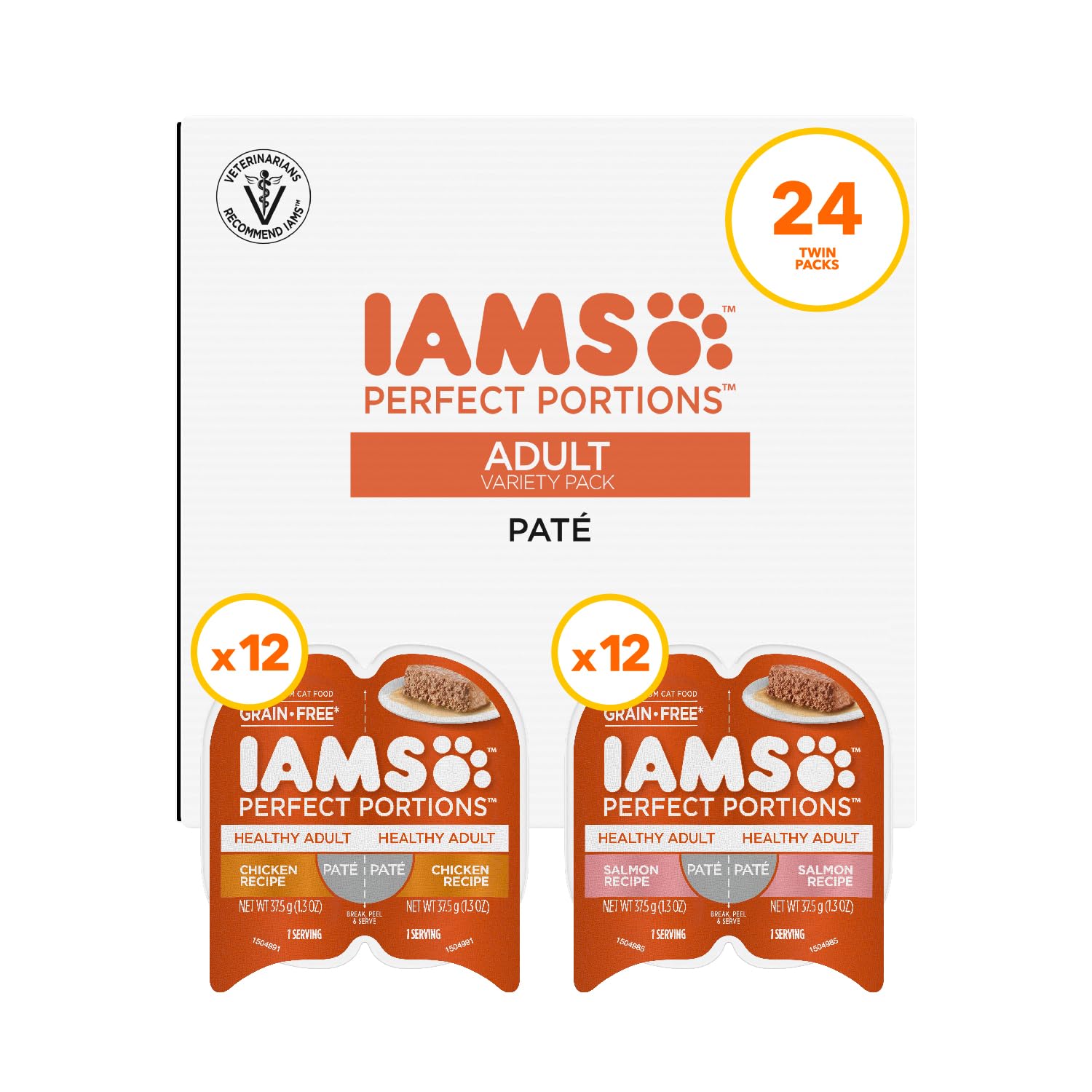 IAMS Perfect Portions indoor cat pate tray close-up for mess-free feeding