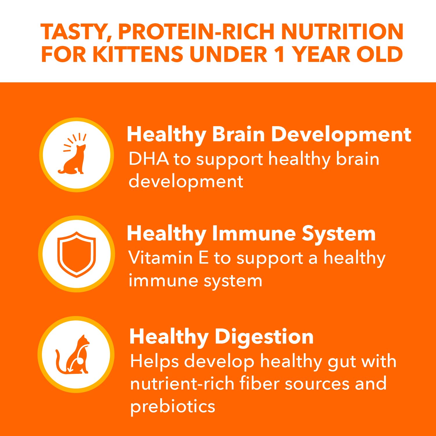 Two portions in a twin-pack tray simplify feeding for kittens.