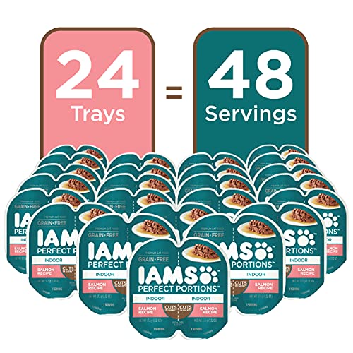 IAMS Perfect Portions salmon wet cat food close-up in gravy